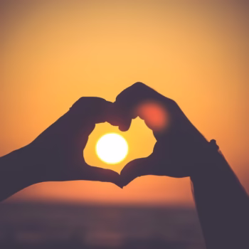 Hands making heart shape